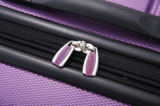 Rockland Melbourne Hardside Expandable Luggage with Spinner Wheels, Purple, 2 Piece (20/28)
