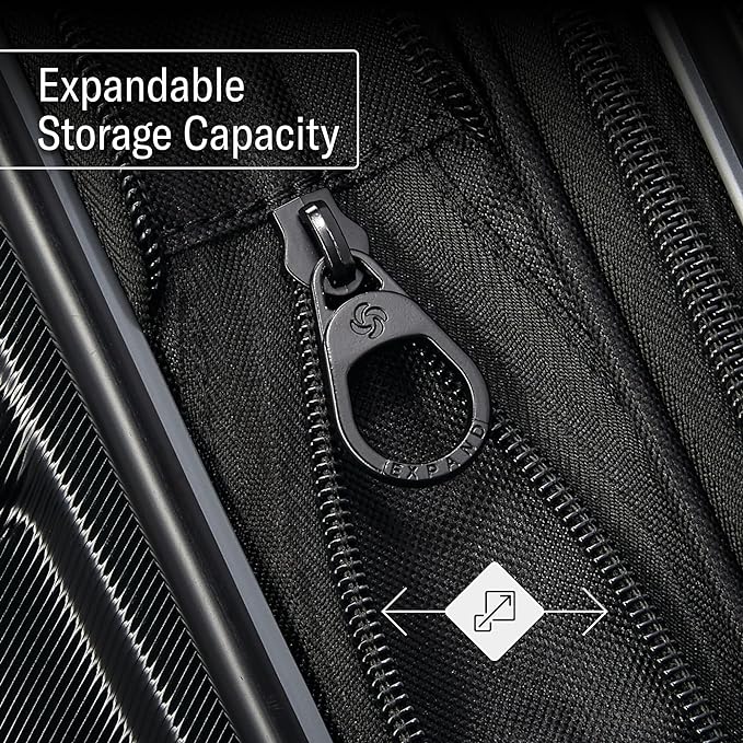 Samsonite Omni 2 Carry-On Hardside Luggage with 360° Spinner Wheels - Scratch Resistant Hardshell - TSA, Airline-Approved - Expandable Polycarbonate Shell for Lightweight Travel - Artic Silver