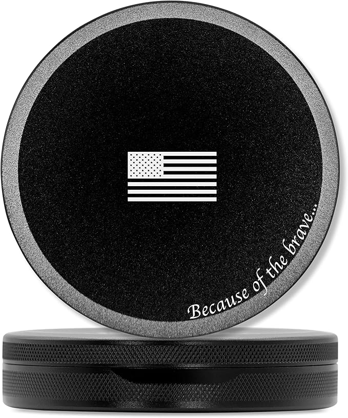 Metal Pouch Can | Metal Container | Slim EDC Pocket Tin | Airtight & Moisture-Resistant | Compact Daily Organizer | Pill Case & Travel Tin | Father’s Day Gift for Dad | (American Flag, Black, Tall)