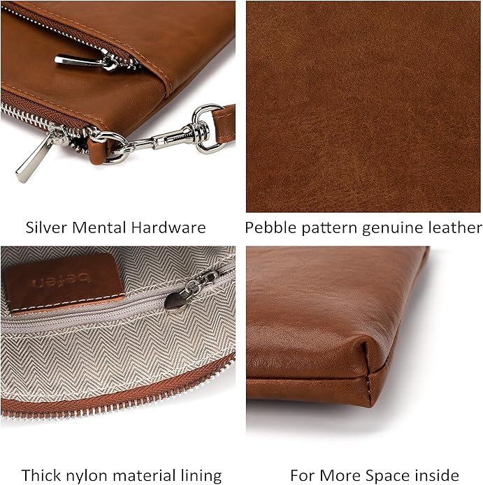 befen Genuine Leather Small Crossbody Purses for Women Travel Cross Body Bags Lightweight with Adjustable Shoulder Strap