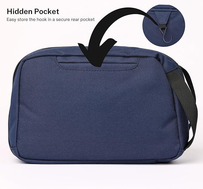Toiletry Bag for Men & Women with 2 Reusable Bottles | Durable & Stylish Travel Toiletry Bag with Hanging Hook - Ample Storage Hanging Toiletry Bag