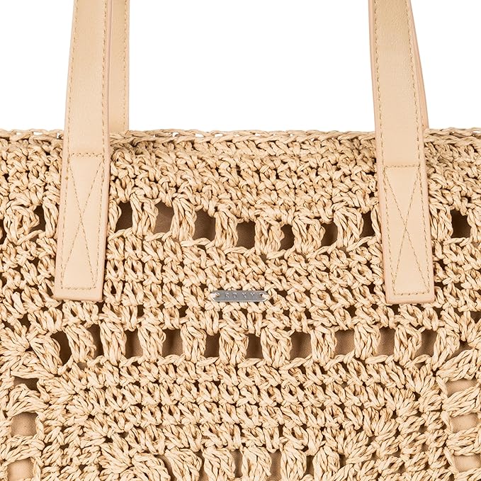 Roxy Women's Beach Tote Bag | Travel | Vacation | Straw | Lightweight | Breathable