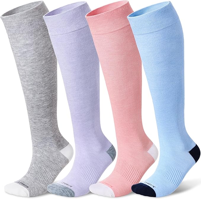 LEVSOX Compression Socks for Pregnant Women 20-30 mmHg Knee High Cute Funny Mens Supports Socks for Nurses, Medical, Travel