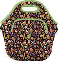 Sok It LunchTote Zippered Bag Insulated Neoprene Caddy (Creep It Sweet, X-Large 6.5 Quart Lunch Tote)