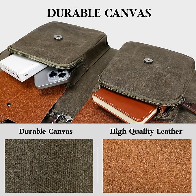 Waxed Canvas Garment Bags for Travel, Convertible Carry On Garment Duffel Bag for Men Women, 2 in 1 Suit Bag Hanging Suitcase Business Travel Bag with Shoe Compartment (Vintage Grey, XL)