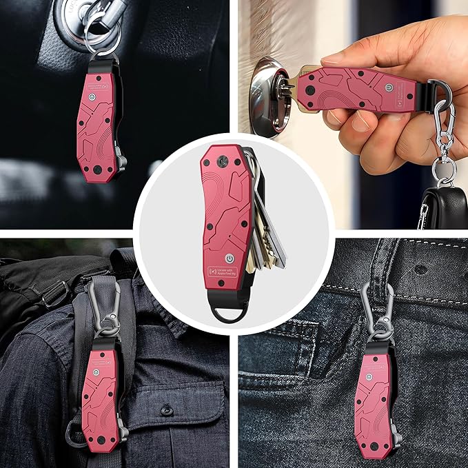 Zeeker Air Keychain, Key Organizer Works with Apple Find My, Built-in airtag chips, Holds 2-6 Keys, Car Key Chains with GPS Tracker, Key Finder, Minimalist Key Holder for Men and Women, (iOS Only)