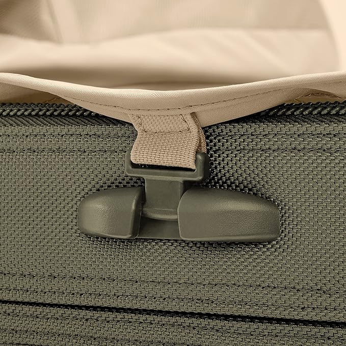 Briggs & Riley 21" Global Carry On Expandable Spinner - Luggage for International Travel, Suitcases with Wheels, Softside Rolling Bag for Men & Women, Self-Repairing Zipper- Baseline Collection, Olive