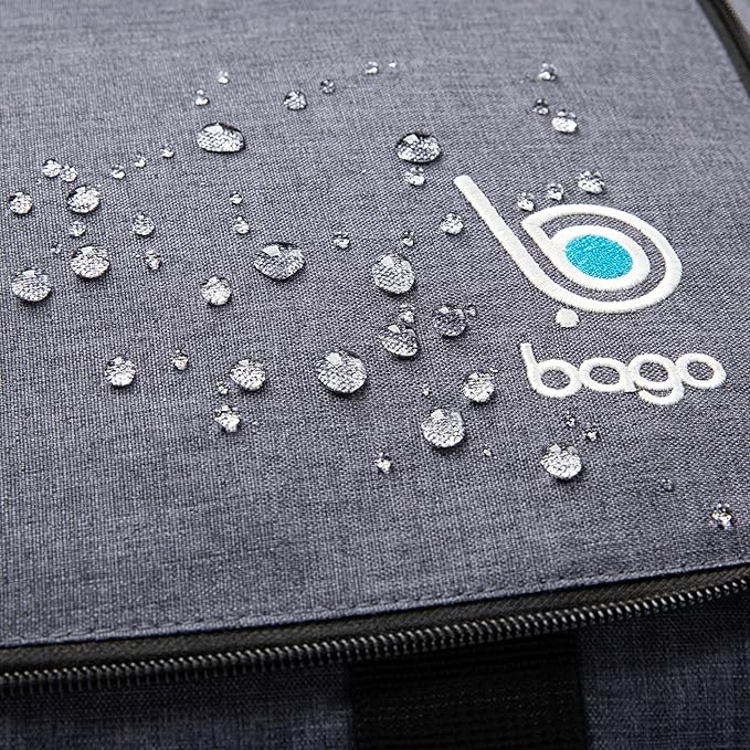 Bago Large Foldable Duffel Bags for Traveling Women & Men - 80L Packable Duffle Bag for Travel with Shoe Compartment - Water Repellant, Heavy Duty, Lightweight Folding & Collapsible (SnowBlack)