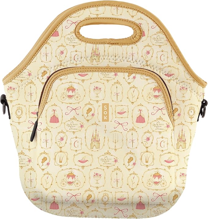 Sok It LunchTote Zippered Bag Insulated Neoprene Caddy (Happily Ever After, X-Large 6.5 Quart Lunch Tote)