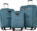 Merax Softside Luggage Set Softshell Lightweight 3 Piece Spinner Suitcase 22" 26" 30" New Green