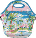 Sok It LunchTote Zippered Bag Insulated Neoprene Caddy (Beachside Bliss, X-Large 6.5 Quart Lunch Tote)