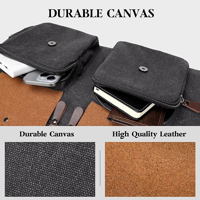 Canvas Garment Bags for Travel, Convertible Carry On Garment Duffel Bag for Men Women, 2 in 1 Suit Bag Hanging Suitcase Business Travel Bag with Shoe Compartment (Grey, XL)