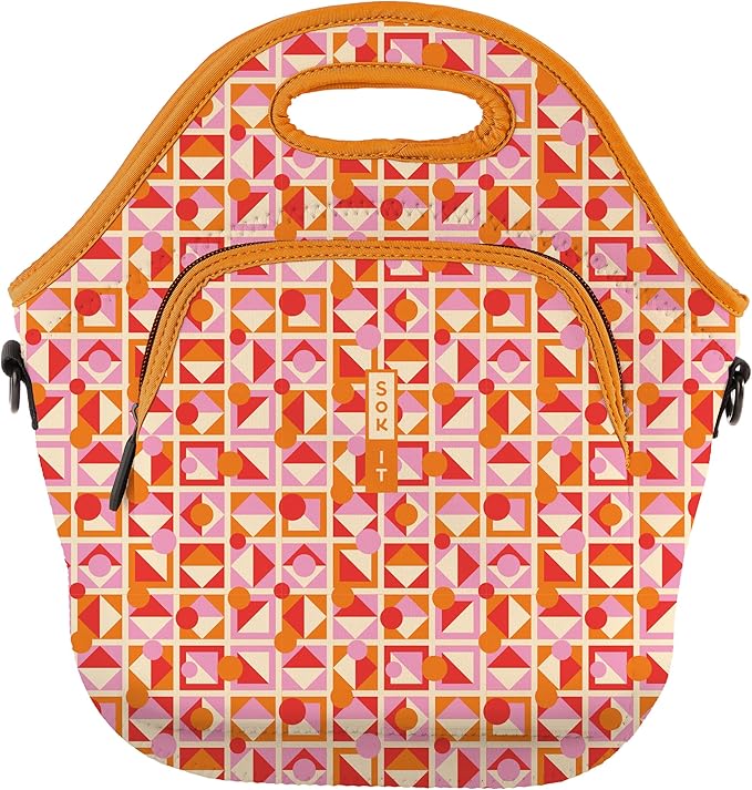 Sok It LunchTote Zippered Bag Insulated Neoprene Caddy (Take Shape, X-Large 6.5 Quart Lunch Tote)