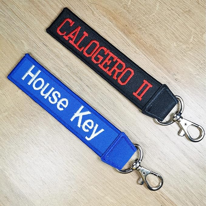 Custom Luggage Tags, Custom Personalized Luggage tag Name, Embroidery Key Ring Accessories for Car, Luggage, Crate,Gear
