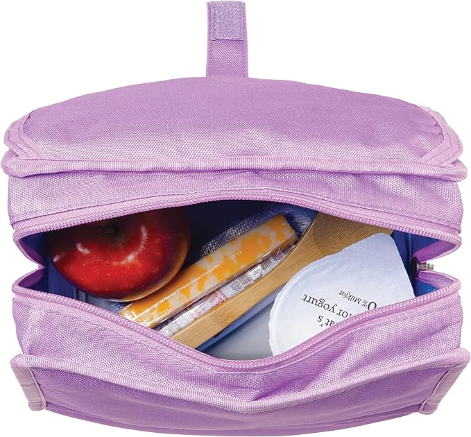 Packit® Freezable Lunch Bag, Lavender, Built with ECOFREEZE® Technology, Foldable, Reusable, Zip and Velcro Closure with Buckle Handle, Designed for Work Lunches and Fresh Lunch On the Go