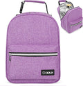 opux Lunch Box for Girls Boys Kids, Insulated Leakproof Lunch Bag, Reusable Teen Lunch Boxes for School, Medium Large lunchbox for Women Men Adult for Work with Front Back Pocket (Purple)
