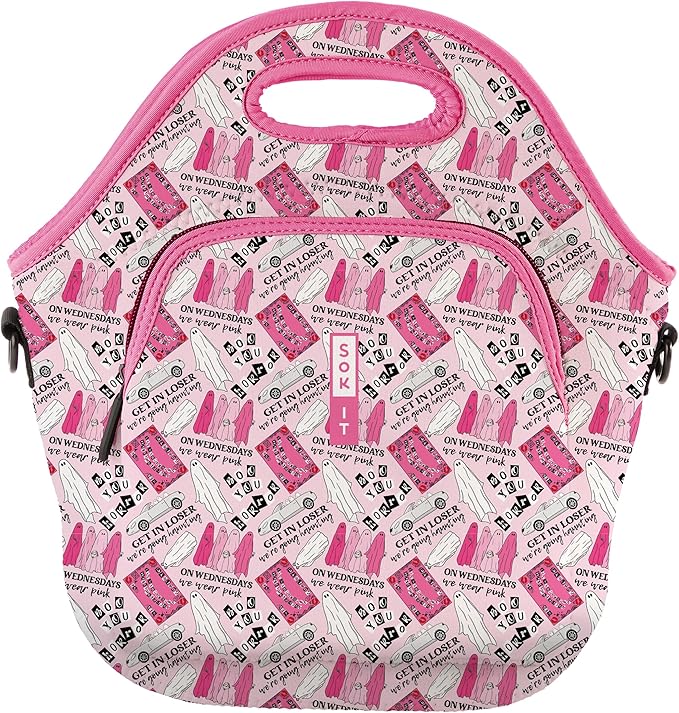 Sok It LunchTote Zippered Bag Insulated Neoprene Caddy (She Doesn't Even Ghost Here, X-Large 6.5 Quart Lunch Tote)