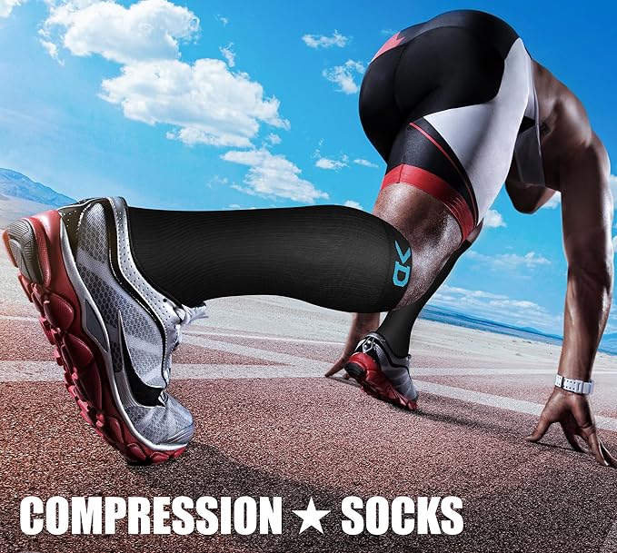CHARMKING Compression Socks for Women & Men Circulation (3 Pairs) 15-20 mmHg is Best Support for Athletic Running Cycling