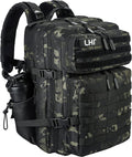 LHI Military Tactical Backpack for Men and Women 45L Army 3 Days Assault Pack Bag Large Rucksack with Molle System - Black CP
