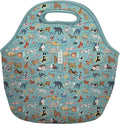 Sok It LunchTote Zippered Bag Insulated Neoprene Caddy (Dog Days Forever, Large 4.5 Quart Lunch Tote)