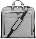 Amazon Basics Carry-On Garment Bag for Travel and Business Trips with Shoulder Strap, Hanging Suit Luggage Bag for Men Women, Wrinkle Free Cover for Suits Dresses Coats, Gray