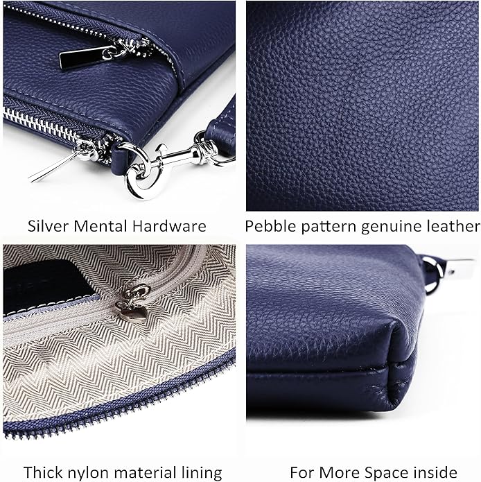 befen Genuine Leather Small Crossbody Purses for Women Travel Cross Body Bags Lightweight with Adjustable Shoulder Strap