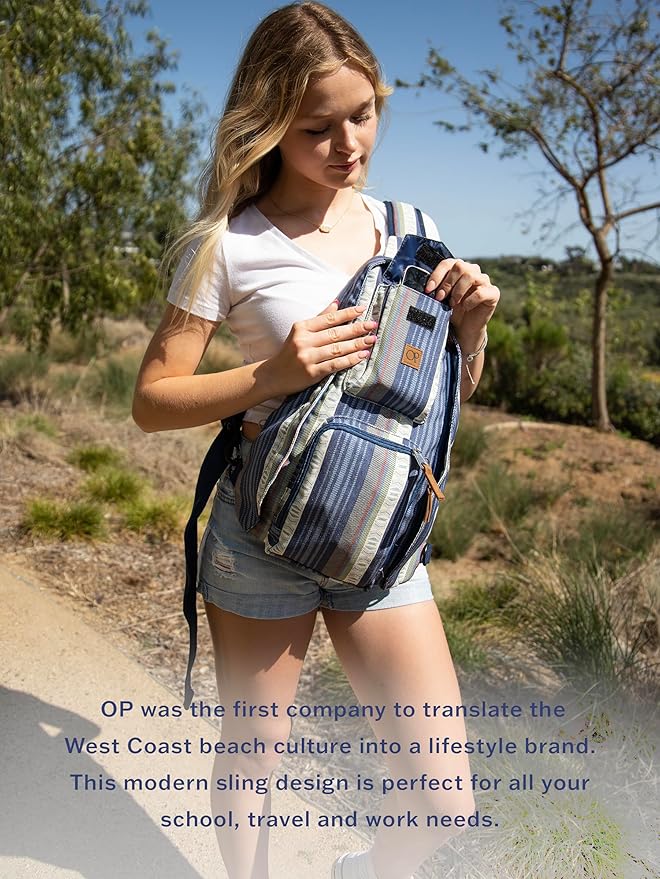 Ocean Pacific Crossbody Sling Bag for Everyday Use, Travel, Work - Casual Daypack for Men Women