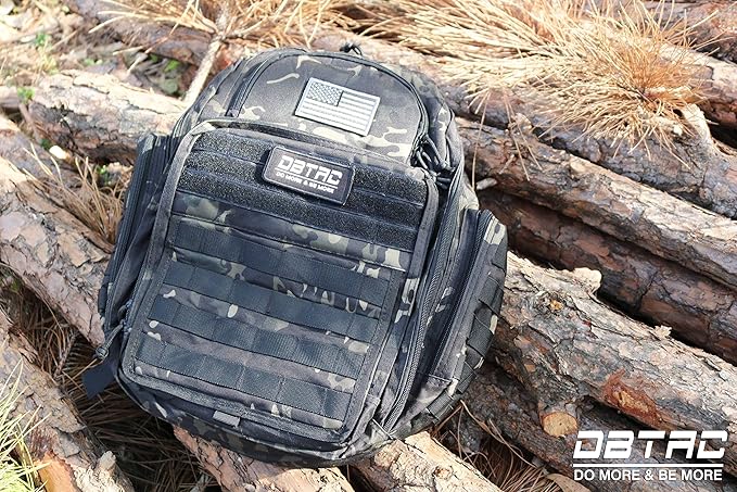Diaper Bag Backpack for Dad, DBTAC Large Baby Nappy Bag for Men w/Changing Mat, Insulated+Wipe Pockets, Stroller Straps, Black Camo