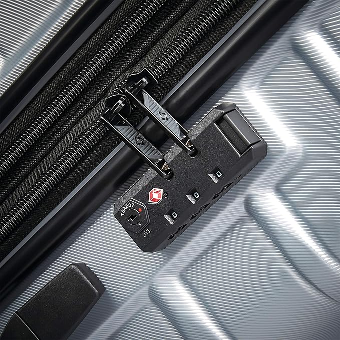 Samsonite Omni 2 Hardside Expandable Luggage with Spinner Wheels, 2PC SET (CO/L), Arctic Silver