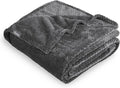 Bare Home Textured Fleece Blanket - King Size - Ultra-Soft Lightweight for Bed, Sofa, and Couch - Luxury Microplush - Cozy Warm Blanket (King, Chevron Grey)
