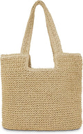 Straw Beach Tote Bag: Large Summer Boho Woven Bags - Rattan Handmade Shoulder Handbags for Women