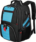 YOREPEK Travel Backpack, Extra Large 50L Laptop Backpacks for Men Women, Water Resistant College Student Bookbag Airline Approved Business Work Bag with USB Charging Port Fits 17 Inch Computer, Blue