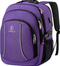 Travel Laptop Backpack,17.3 Inch Large Capacity College School Bookbags,RFID Anti Theft Pocket,Durable Water Resistant Backpacks Computer bagpack for Women Girls Teenagers Casual Daypack,Purple