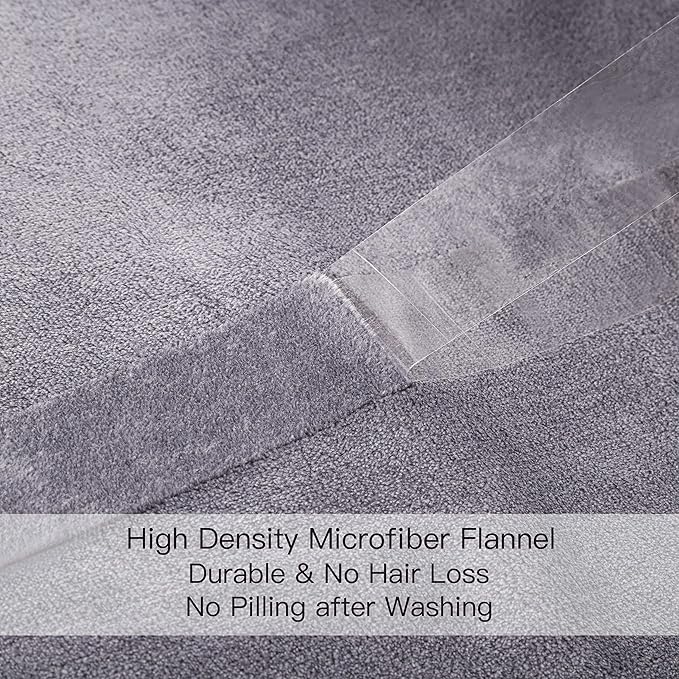 Surii Home Luxury Microfiber Flannel Blanket, Super Soft, Warm, Cozy, Fluffy, and Breathable, Perfect Throws for Bed, Couch, Sofa, for All Season Use. 350GSM Twin Size 60x80 Inches(Grey)