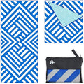 Elite Trend Quick Dry Towel Extra Large 78x35 Inch - Microfiber Beach Towel - Perfect for Beach, Travel, Swimming, Pool, Yoga, Hiking, Camping - Lightweight, Fast Drying, Compact for Adults (Maze)