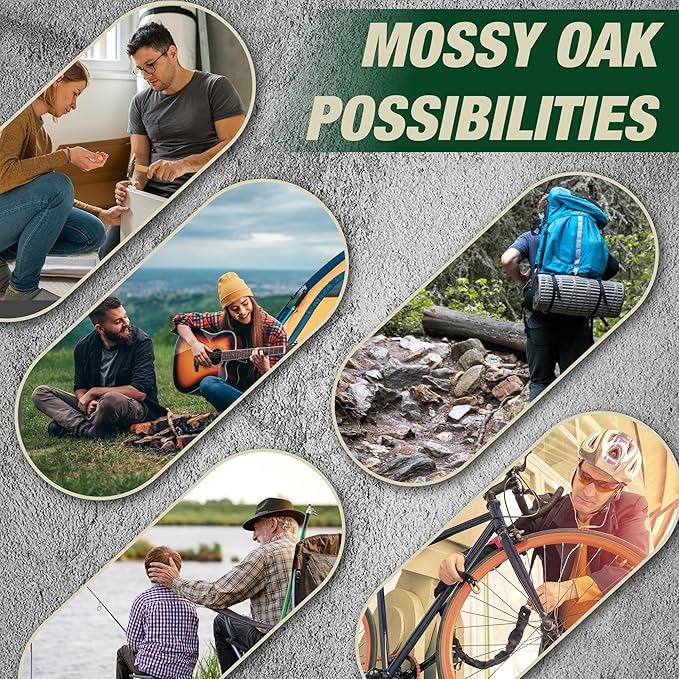 MOSSY OAK Multitool Pocket Knife, 10-in-1 Folding Pocket Knife Multitool with Stainless Steel Blade, Saw, Can Opener, Screwdrivers – EDC Tool for Camping, Hiking, Survival, Father Day Gifts