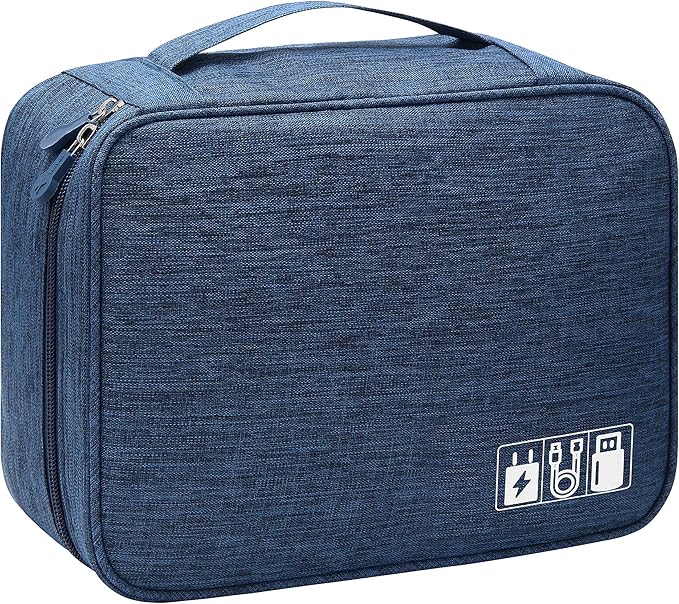 VOCUS Electronics Organizer Travel Cable Organizer Bag for Electronics Accessories, Portable Tech Carring Large Storage Case for Charger, Cord, Power Bank, Hardware