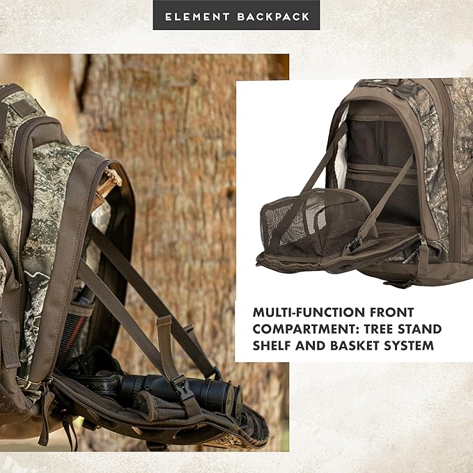 Insights Hunting by frogg toggs - The Element, Heavy Duty 1,831 Cubic Inch Hiking Fishing Camping Hunting Backpack, Realtree Timber