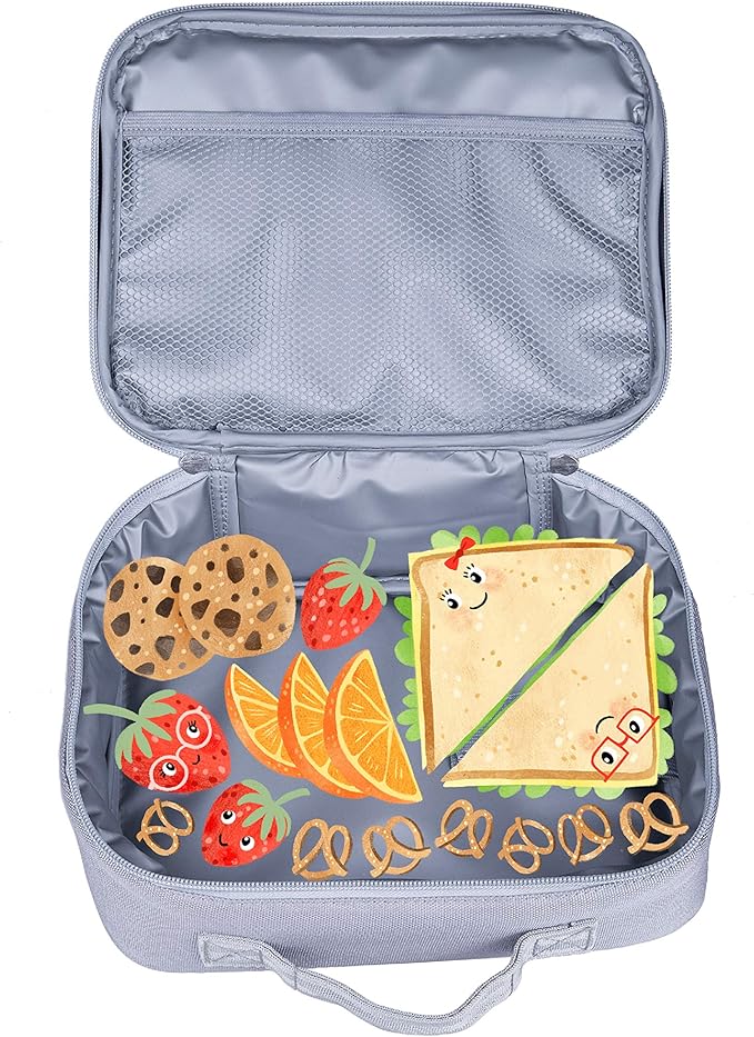 Wildkin Kids Insulated Lunch Box – Durable and Reusable for School & Travel - Peace Signs