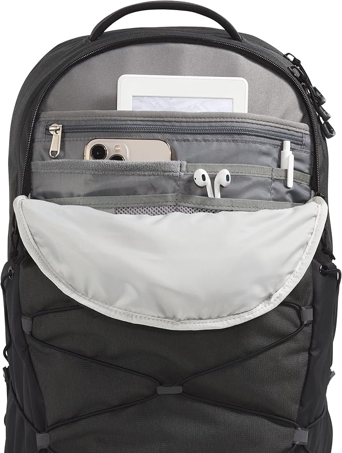 THE NORTH FACE Borealis Commuter Laptop Backpack | Water Repellent Finish, 16" Laptop Sleeve, Large Main Compartment for Everyday Carry, Asphalt Grey Light Heather/TNF Black-NPF, One Size