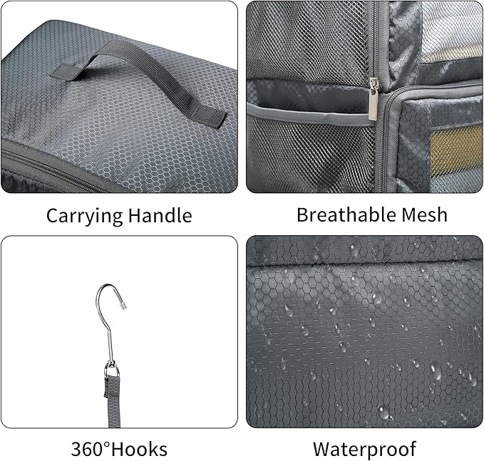 Suitcase Organizer Travel Bags Organizer for Luggage Compression Hanging Packing Cubes for Travel Carry on Closet (Bag Only)