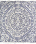 Sand Cloud Extra Large Turkish Beach Towel - Sand Free - 100% Organic Turkish Cotton Yarn - Quick Dry Towel for Beach, Picnic, Blanket or Bath - As Seen on Shark Tank - Cool Glacier (Navy)