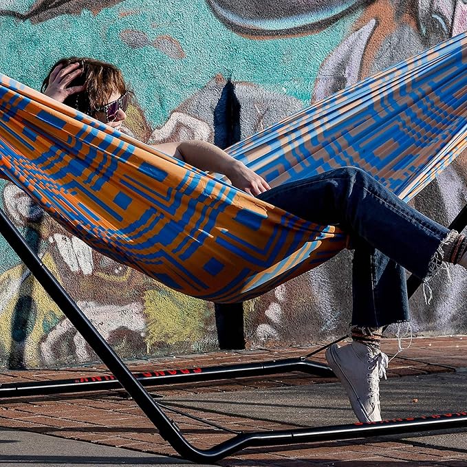 Grand Trunk TrunkTech Single Hammock - One Person Camping, Portable, and Travel Hammock - Nylon and Weather-Proof - Strap to Trees, Deep Teal with Turquoise Trim