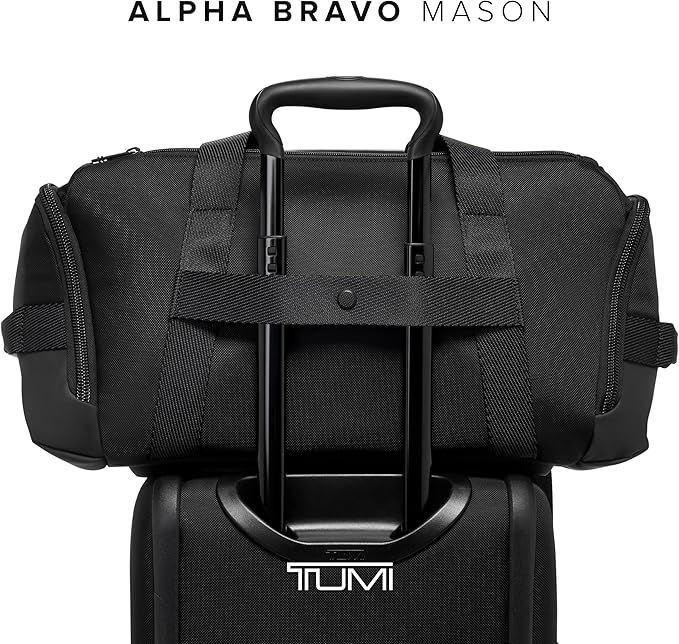 TUMI - Alpha Bravo Mason Duffel - Men's Weekender, Gym and Overnight Travel Bag - Fits Up To 15" Laptop - 11.0" X 19.5" X 10.3" - Black