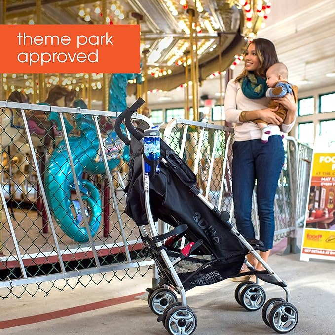 Summer Infant 3Dlite Convenience Stroller, Gray - Lightweight Stroller with Aluminum Frame, Large Seat Area, 4 Position Recline, Extra Large Storage Basket - Infant Stroller for Travel and More