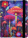 Passport Holder for Women and Men PU Leather Passport Cover for Travel (Mushroom)