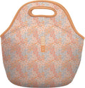 Sok It LunchTote Zippered Bag Insulated Neoprene Caddy (Dainty Florals, Large 4.5 Quart Lunch Tote)