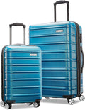 Samsonite Omni 2 Hardside Expandable Luggage with Spinner Wheels, 2-Piece Set (19/24), CARIBBEAN BLUE