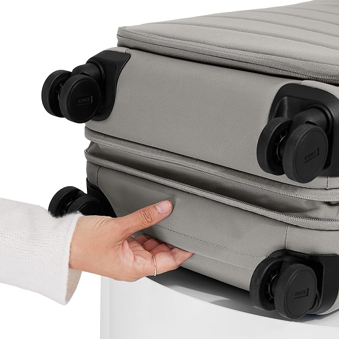 Away Softside Carry-On Suitcase, 22 Inch Lightweight, Expandable High-Strength Nylon Luggage With Spinner Wheels, Meets Requirements for Most Major Airlines, Cloud Gray