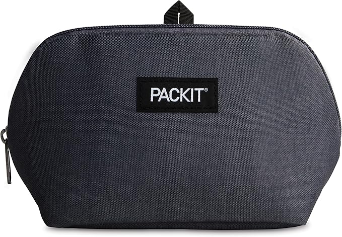PackIt® Freezable Snack Bag, City Charcoal, Built with ECOFREEZE® Technology, Foldable, Reusable, Zip Closure, Designed For Keeping Snakcs Fresh On the Go, and Adults of all Ages